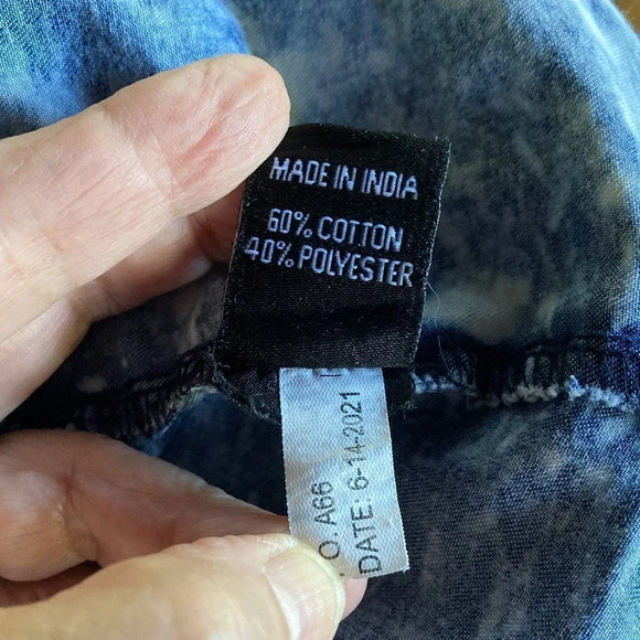 Thrill Jeans Denim Shirt, Medium, Pearl Snap‎ 80's Acid Washed Western Smocking - Picture 12 of 12